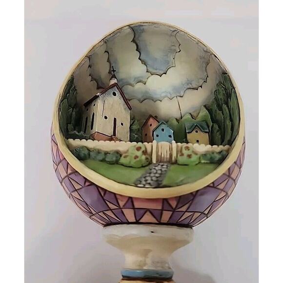 Jim Shore Heartwood Creek Egg Figurine Small Town Big Blessings 4007545 Box JS2 - Picture 3 of 12